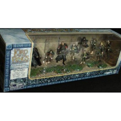 2003 - New Line / Play Along - Lord of the Rings : Armies of Middle-Earth - The Fellowship Collection - 9 Figure Set - Rare - Out of Production - L...