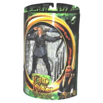 The Lord of The Rings Year 2001 " The Fellowship of The Ring" Series 7 Inch Tall Action Figure - Legolas with Dagger-Slashing (2 Daggers) and Arrow...