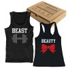 Beauty and Beast Matching Tank Tops Couple Tanks Set (MEN-M / WOMEN-S)