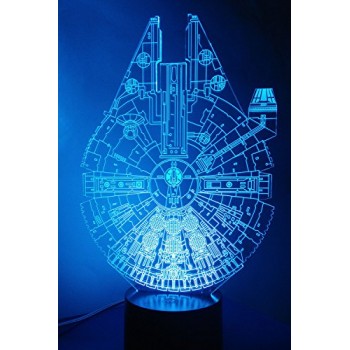 Loveboat 7 Colors Amazing Optical Illusion 3D Glow LED Lamp Art Sculpture Lights Produces Unique Lighting Effects and 3D Visualization for Home Dec...