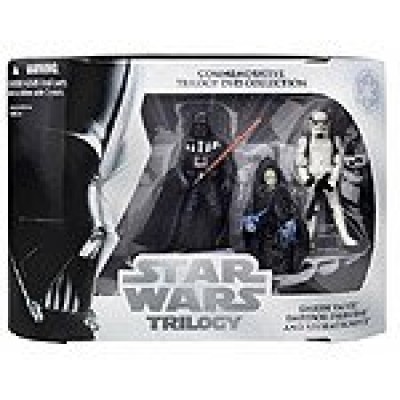 Star Wars Commemorative Trilogy DVD Collection Action Figure Set: Return of the Jedi (Darth Vader, Emperor Palpatine, Stormtrooper)