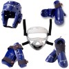 Macho Dyna 8 piece sparring gear set with shin guards and face shield blue child small