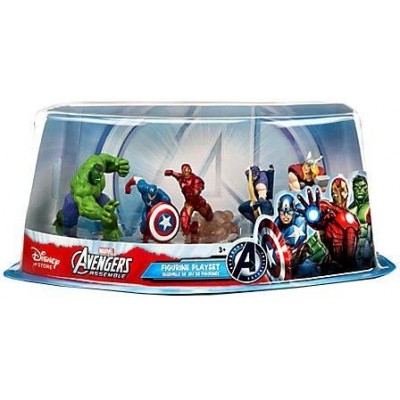 Disney Marvel AVENGERS Assemble Exclusive 5-Piece PVC Figurine Playset [Hulk, Captain America, Iron Man, Thor & Hawkeye]