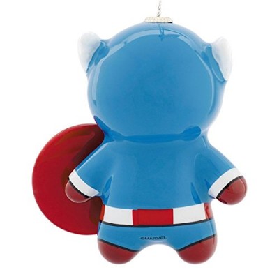 Hallmark Marvel Captain America Kawaii Art Collection Decoupage Christmas Ornament