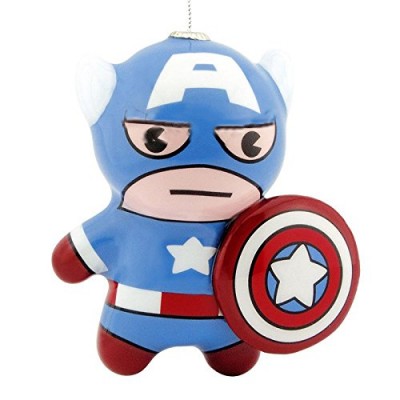 Hallmark Marvel Captain America Kawaii Art Collection Decoupage Christmas Ornament
