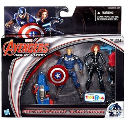 Marvel Avengers Age of Ultron Age of Ultron Captain America & Black Widow Exclusive 3 3/4" Action Figure 2-Pack