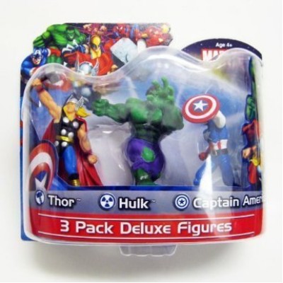 Marvel Avengers - Thor, Hulk & Captain America - 3 Pack Deluxe 4" Figure Pack