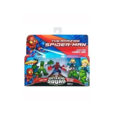 Super Hero Squad The Amazing Spider-Man Spider-Man - Gwen Stacy - The Lizard Action Figure 3-Pack
