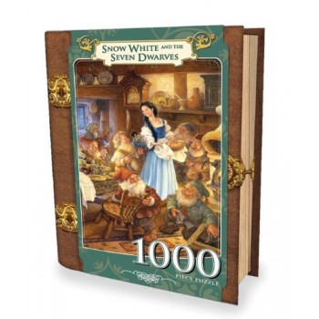 MasterPieces Puzzle Company Snow White and the Seven Dwarfs Book Box Jigsaw Puzzle (1000-Piece), Art by Scott Gustafson
