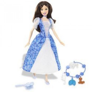 Barbie as The Island Princess Doll: Brunette with Blue Dress