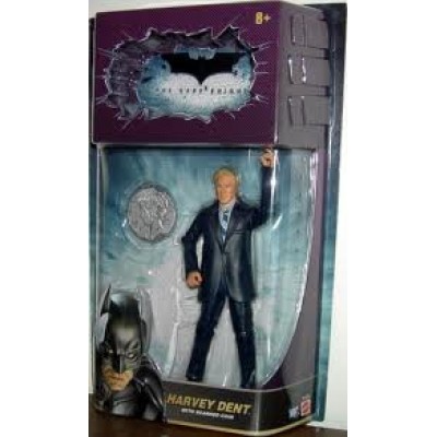 Batman Dark Knight Movie Master Exclusive Deluxe Action Figure Harvey Dent with Coin