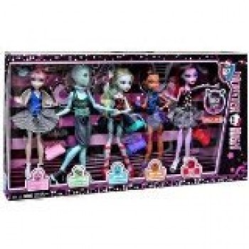 Monster High Dance Class 5 Pack - Rochelle Goyle, Gil Webber, Robecca Steam, Lagoona Blue, and Operetta