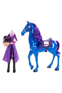 Monster High - Headless Headmistress Bloodgood Doll and Nightmare Horse Set