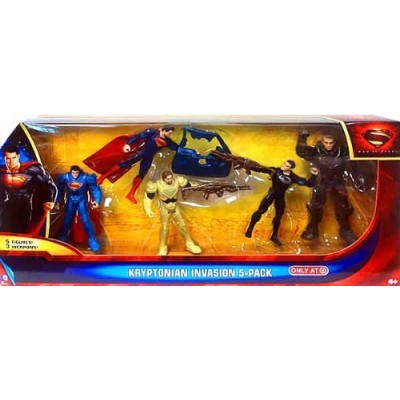 Superman Man of Steel Kryptonian Invasion Exclusive Action Figure 5-Pack (Mattel Toys)