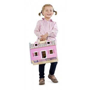 Melissa & Doug Fold & Go Wooden Dollhouse