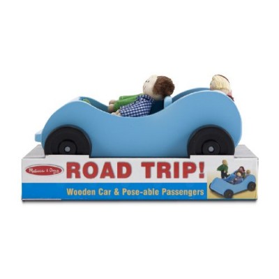 Melissa & Doug Road Trip! Wooden Car and Pose-Able Passengers Playset