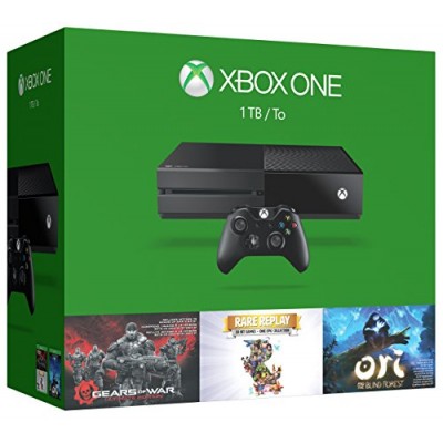 Xbox One 1TB Console - 3 Games Holiday Bundle (Gears of War: Ultimate Edition + Rare Replay + Ori and the Blind Forest)