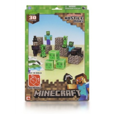 Minecraft Papercraft Hostile Mobs Set, Over 30 Piece