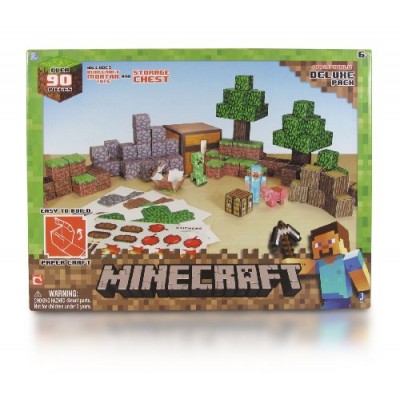 Minecraft Papercraft Overworld Deluxe Set, Over 90 Pieces