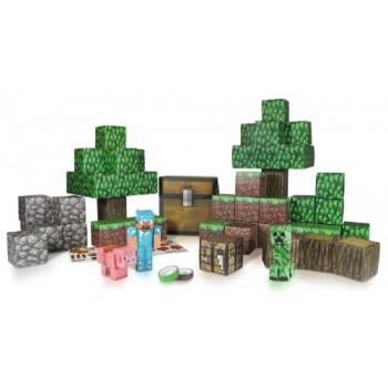 Minecraft Papercraft Overworld Deluxe Set, Over 90 Pieces