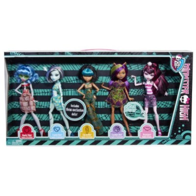 Monster High Skull Shores 5 Pack w/ 3 exclusive Dolls