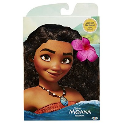 Disney Moana Wig with Plumeria Flower