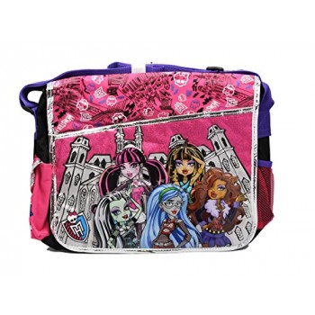 Black and Pink Classmates Monster High Messenger Laptop Bag