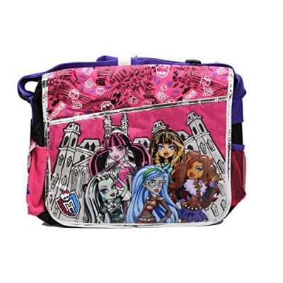 Black and Pink Classmates Monster High Messenger Laptop Bag