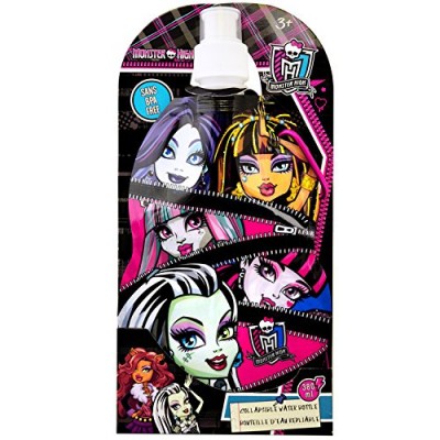 Monster High Collapsible Water Bottle 380ml Sans BPA Free