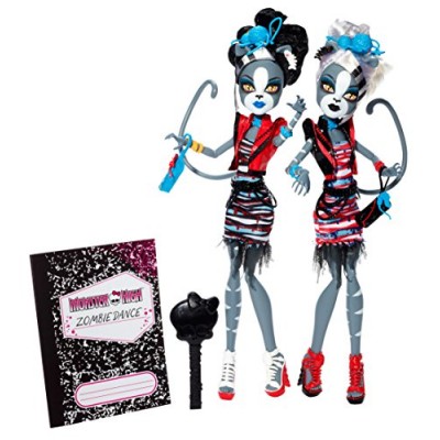 Monster High Zombie Shake Meowlody and Purrsephone Doll (2-Pack)