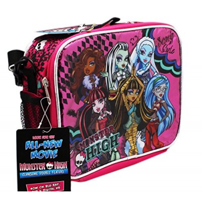 Pink and Black Monster High Varsity Team Lunch Bag