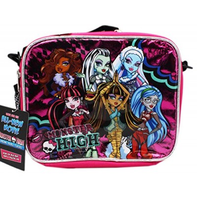 Pink and Black Monster High Varsity Team Lunch Bag