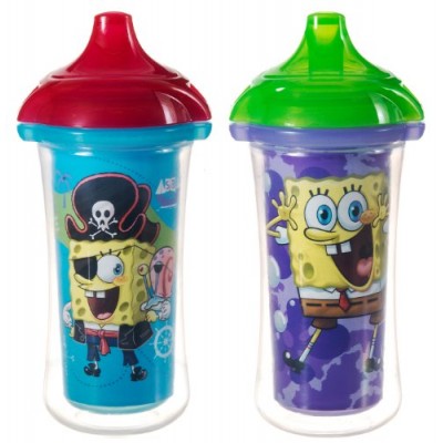 Munchkin 2 Piece SpongeBob SquarePants Insulated Sippy Cup, Colors May Vary, 9 Ounce