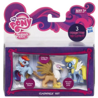 My Little Pony, Friendship is Magic, Cloudsdale Set (Rainbow Dash, Gilda the Griffon, and Wonder Bolts Pony), 3-Pack