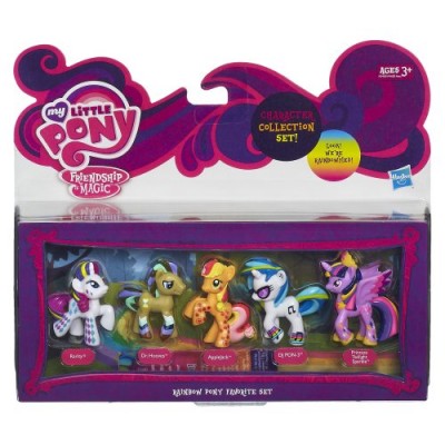 My Little Pony, Rainbow Pony Favorite Set [Dr. Hooves, DJ PON-3, Rarity, Applejack and Princess Twilight Sparkle]