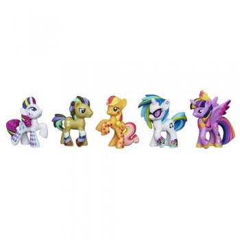 My Little Pony, Rainbow Pony Favorite Set [Dr. Hooves, DJ PON-3, Rarity, Applejack and Princess Twilight Sparkle]