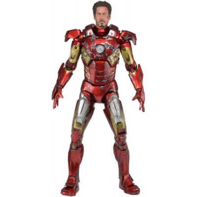 NECA Avengers Battle Damaged Iron Man Action Figure, 1/4 Scale