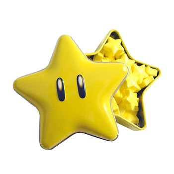 New Super Mario Brothers Super Star Tin(one) with star candies inside