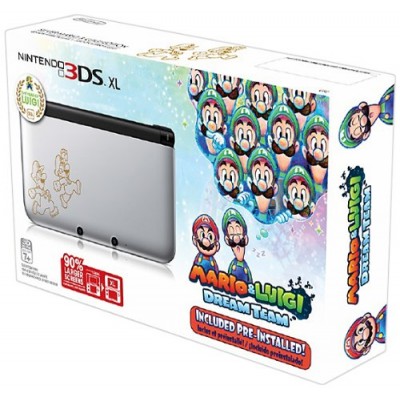 Nintendo 3DS XL, Silver - Mario & Luigi Dream team Limited Edition