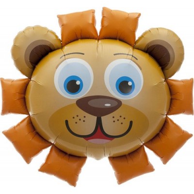 Lion Head Helium Foil Balloon - 35 inch