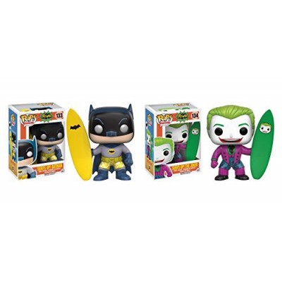Funko POP DC Classic TV: Surfs Up Batman and Surfs Up Joker - 2 Piece BUNDLE