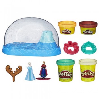 Play-Doh Disney Frozen Sparkle Snow Dome Set with Elsa and Anna