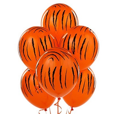 Jungle Tiger Stripes Latex Balloons (6)