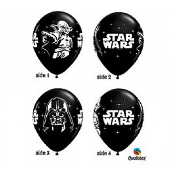 Star Wars Black 11" Latex Balloons - Package of 12