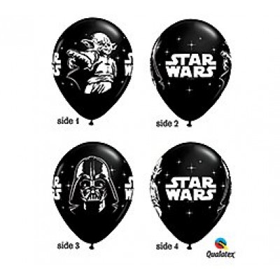 Star Wars Black 11" Latex Balloons - Package of 12