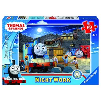 Thomas & Friends Night Work Glow-in-The-Dark Puzzle, 60-Piece