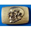 Tomb Raider Skull Belt Buckle, Solid Metal, Gold