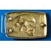 Tomb Raider Skull Belt Buckle, Solid Metal, Gold