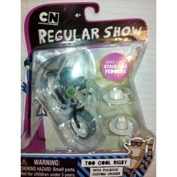 Regular Show Too Cool Rigby W/pullback Custom Cruiser and Stackable Fedoras