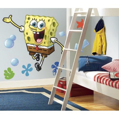 RoomMates RMK1406GM SpongeBob Squarepants Peel & Stick Giant Wall Decal